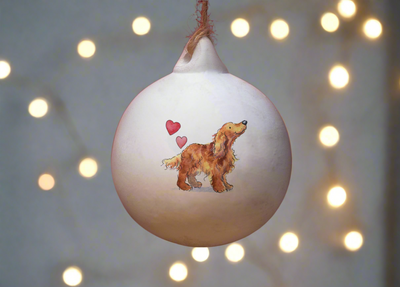 Cocker Spaniel Tan Ceramic Round Bauble