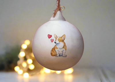 Corgi Ceramic Round Bauble