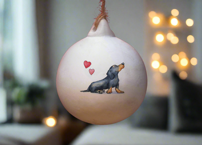 Dachshund Ceramic Round Bauble