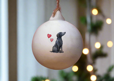 Flat Coated Retriever Ceramic Round Bauble