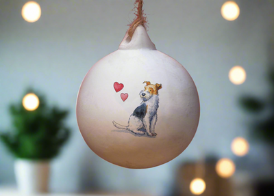 Fox Terrier Ceramic Round Bauble