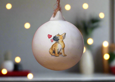 French Bulldog Ceramic Round Bauble