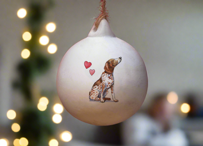 German Shorthaired Pointer Ceramic Round Bauble