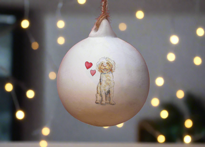 Goldendoodle Ceramic Round Bauble