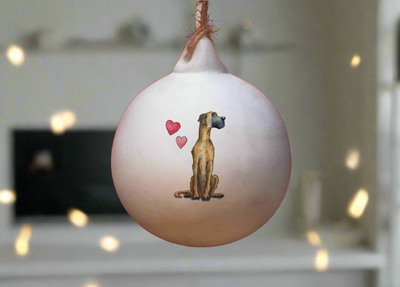 Great Dane Ceramic Round Bauble