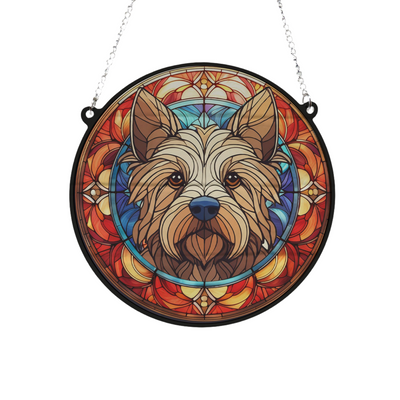 Cairn Terrier Stained Glass Effect Suncatcher