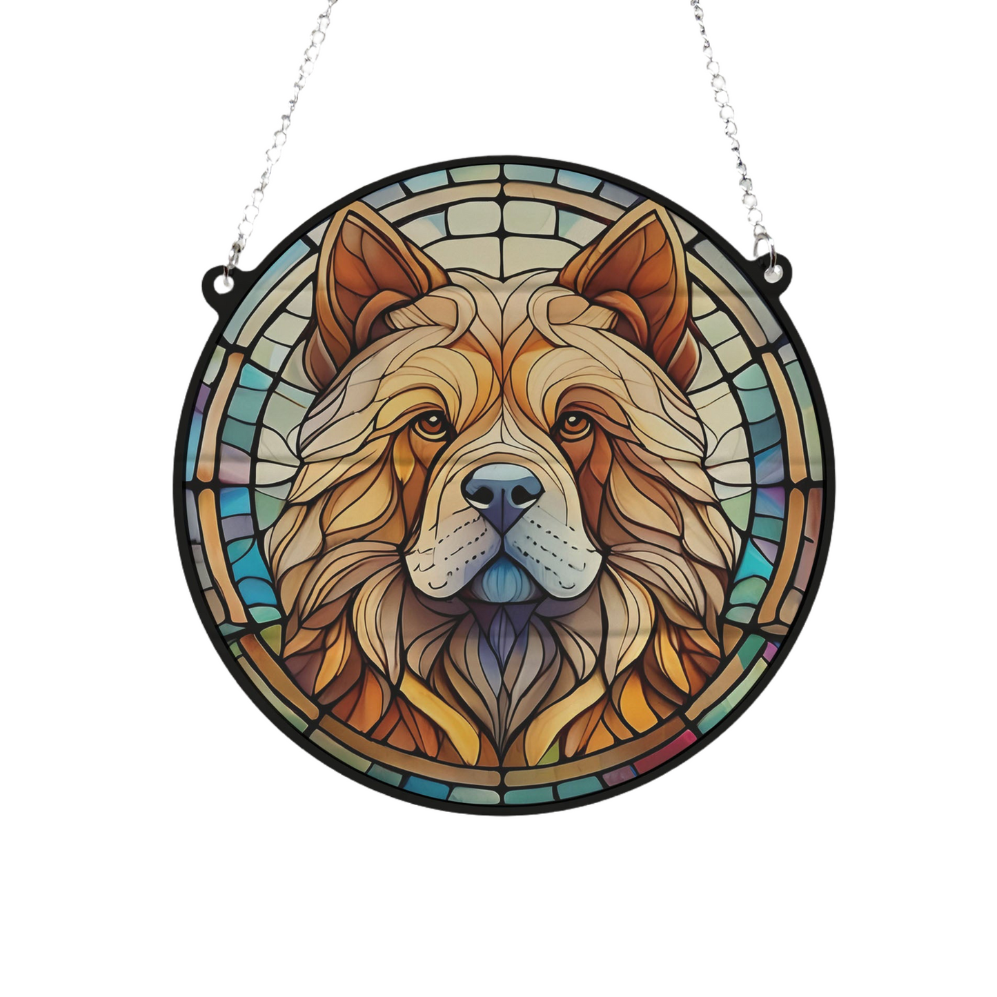 Chow Chow Stained Glass Effect Suncatcher