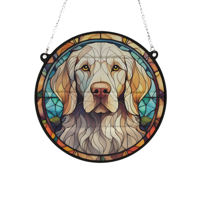 English Setter Stained Glass Effect Suncatcher