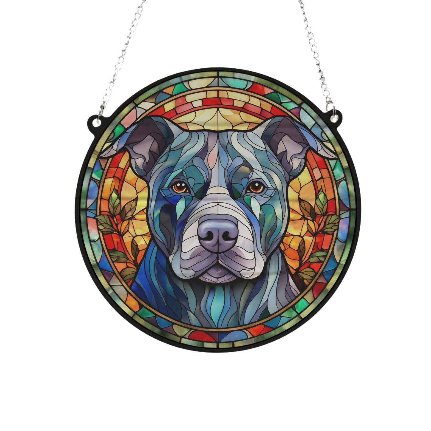 Staffordshire Bull Terrier Stained Glass Effect Suncatcher