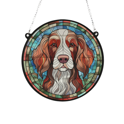 Welsh Springer Stained Glass Effect Suncatcher