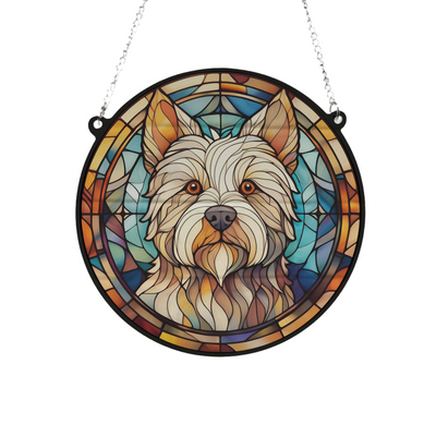 West Highland Terrier Stained Glass Effect Suncatcher