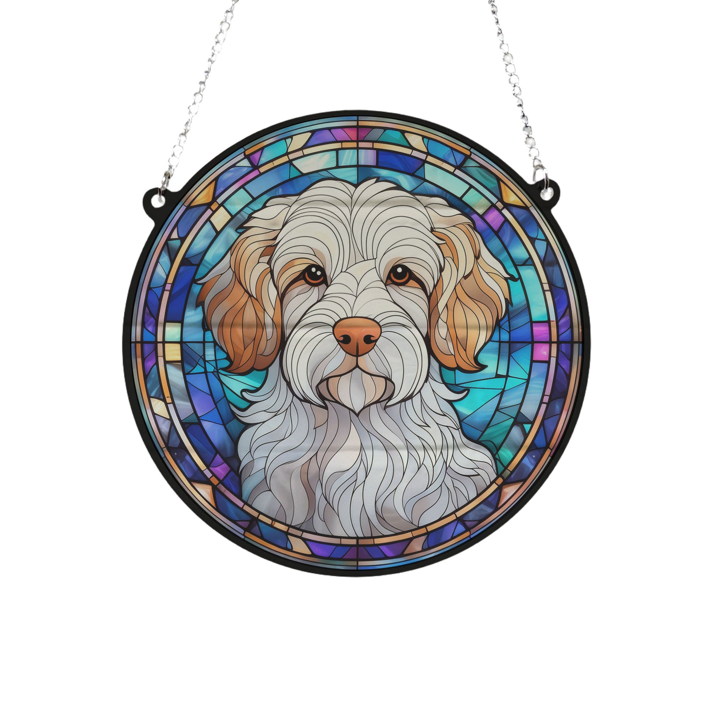 Clumber Spaniel Stained Glass Effect Suncatcher