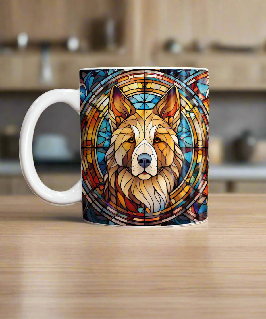 Akita Suncatcher Artwork Ceramic Mug