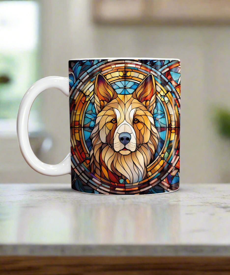 Akita Suncatcher Artwork Ceramic Mug