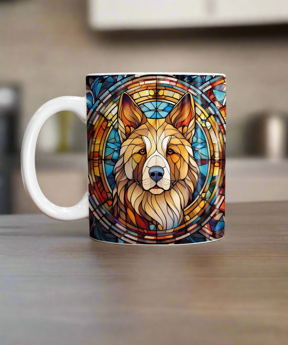 Akita Suncatcher Artwork Ceramic Mug