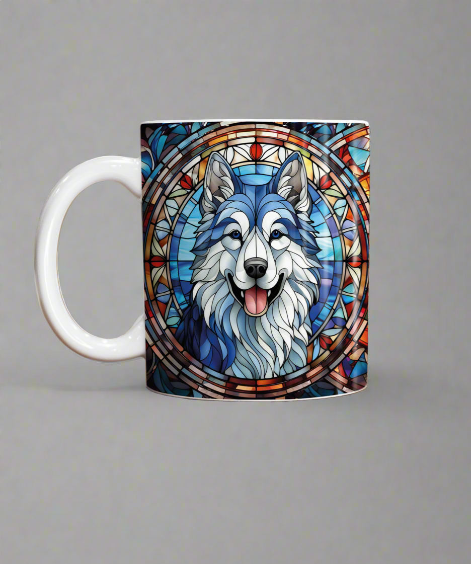 Alaskan Malamute Suncatcher Artwork Ceramic Mug