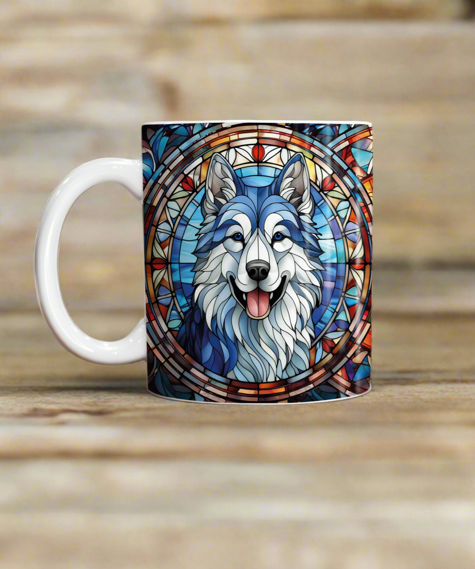 Alaskan Malamute Suncatcher Artwork Ceramic Mug