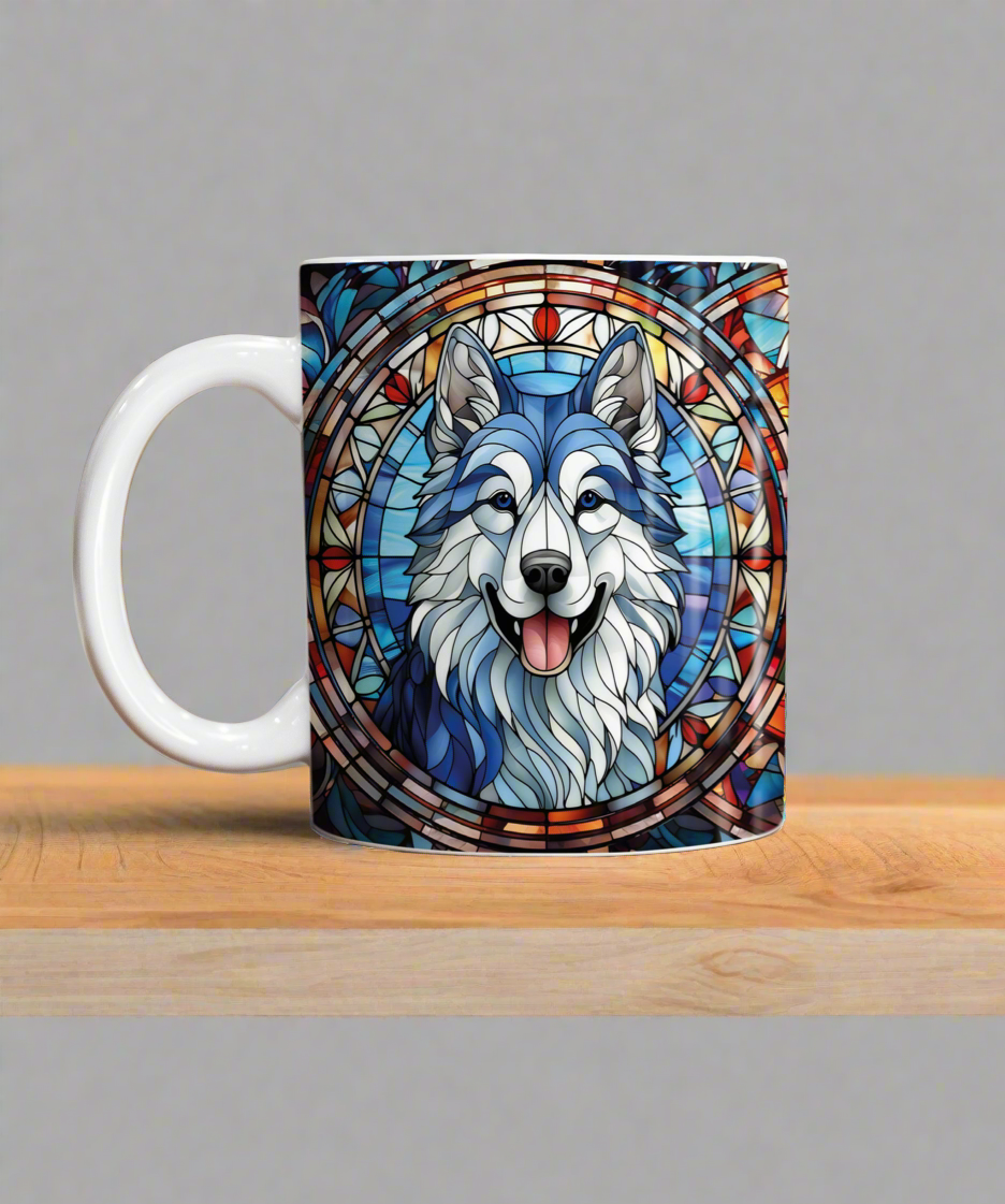 Alaskan Malamute Suncatcher Artwork Ceramic Mug