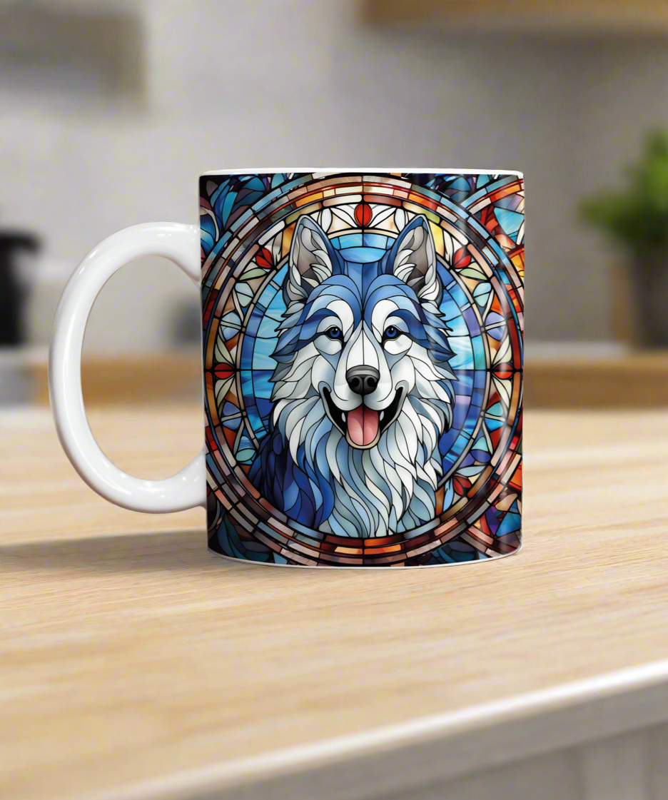 Alaskan Malamute Suncatcher Artwork Ceramic Mug