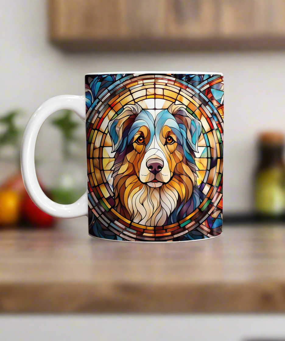 Australian Shepherd Suncatcher Artwork Ceramic Mug