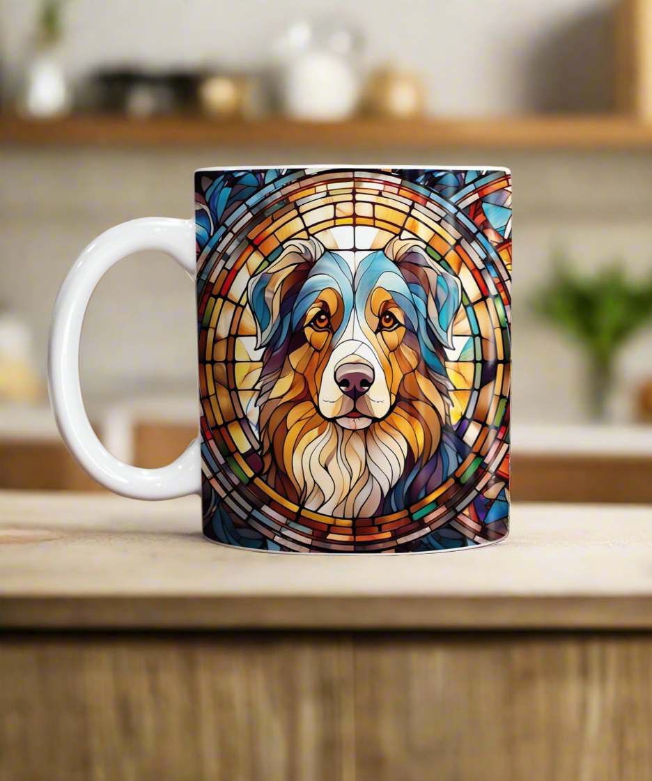 Australian Shepherd Suncatcher Artwork Ceramic Mug