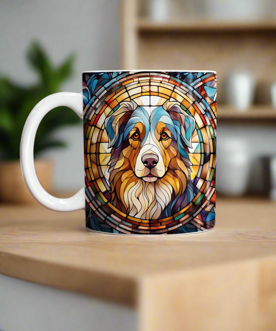 Australian Shepherd Suncatcher Artwork Ceramic Mug