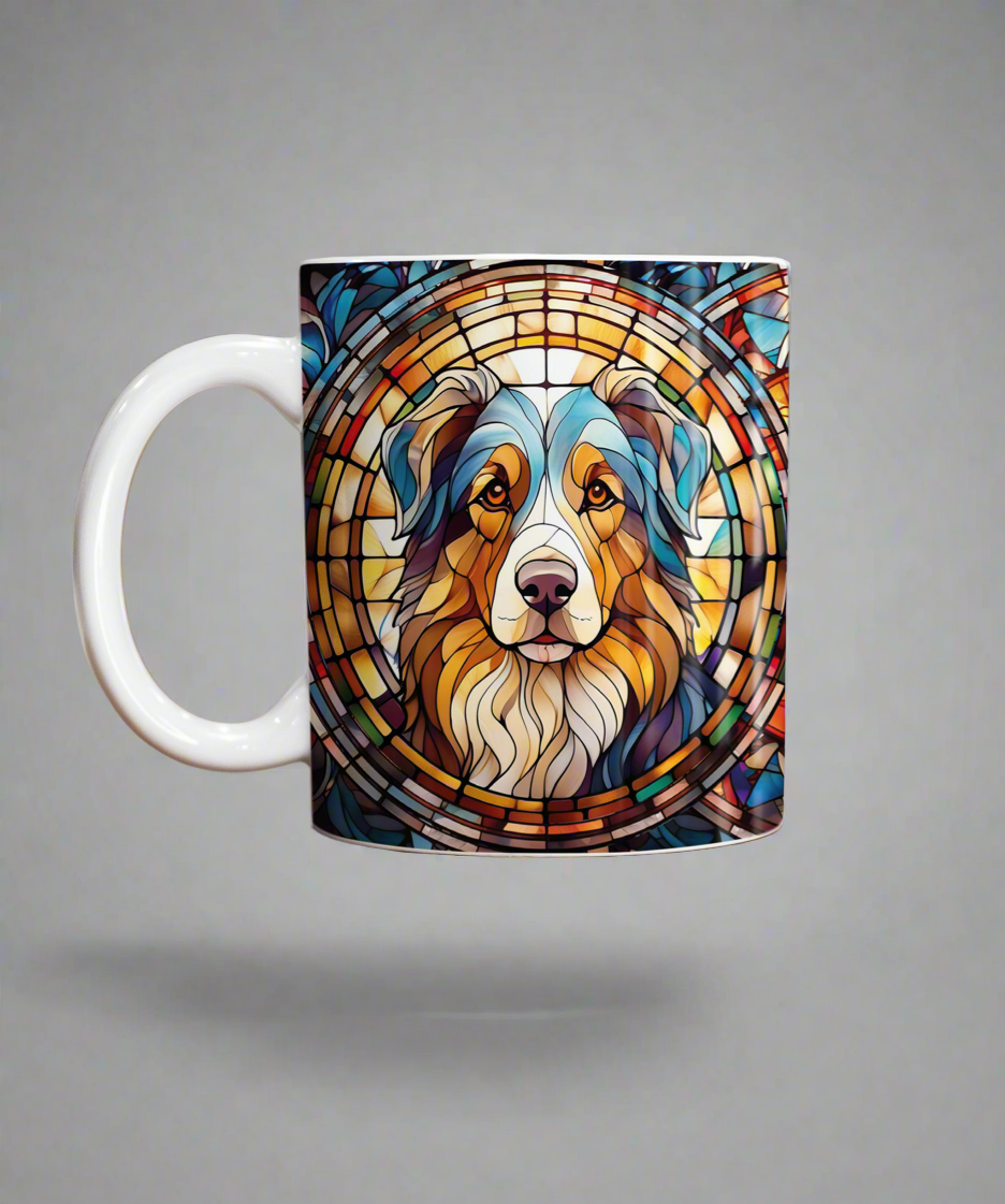 Australian Shepherd Suncatcher Artwork Ceramic Mug