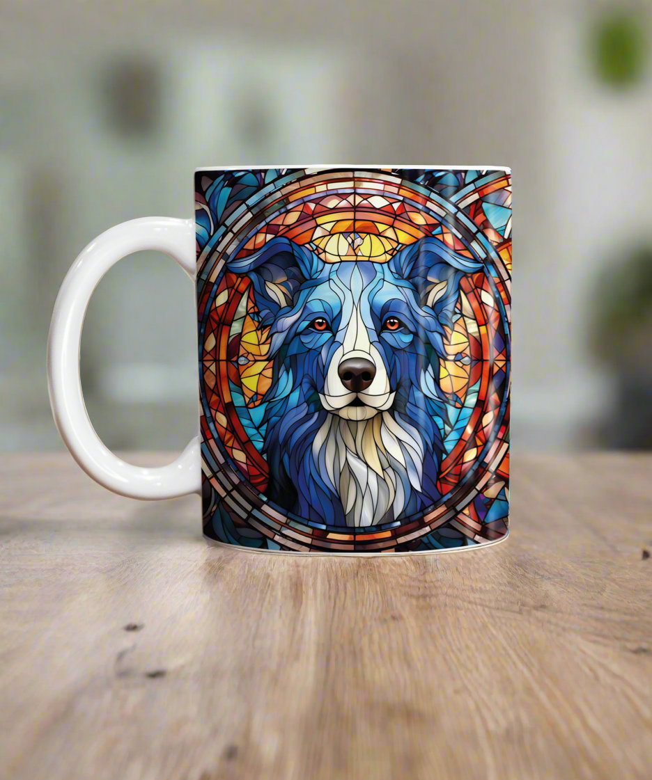 Border Collie Suncatcher Artwork Ceramic Mug