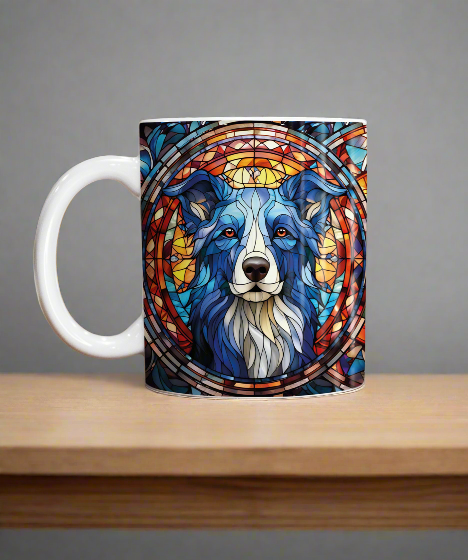 Border Collie Suncatcher Artwork Ceramic Mug