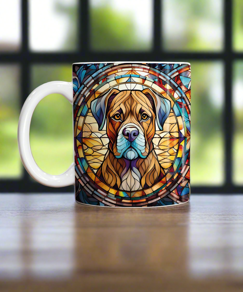 Boxer Brindle Suncatcher Artwork Ceramic Mug