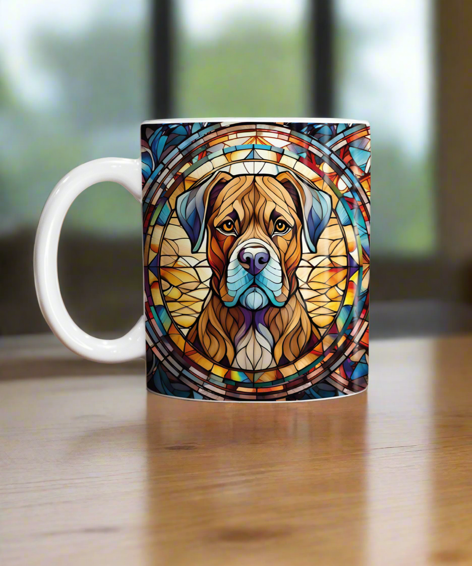 Boxer Brindle Suncatcher Artwork Ceramic Mug