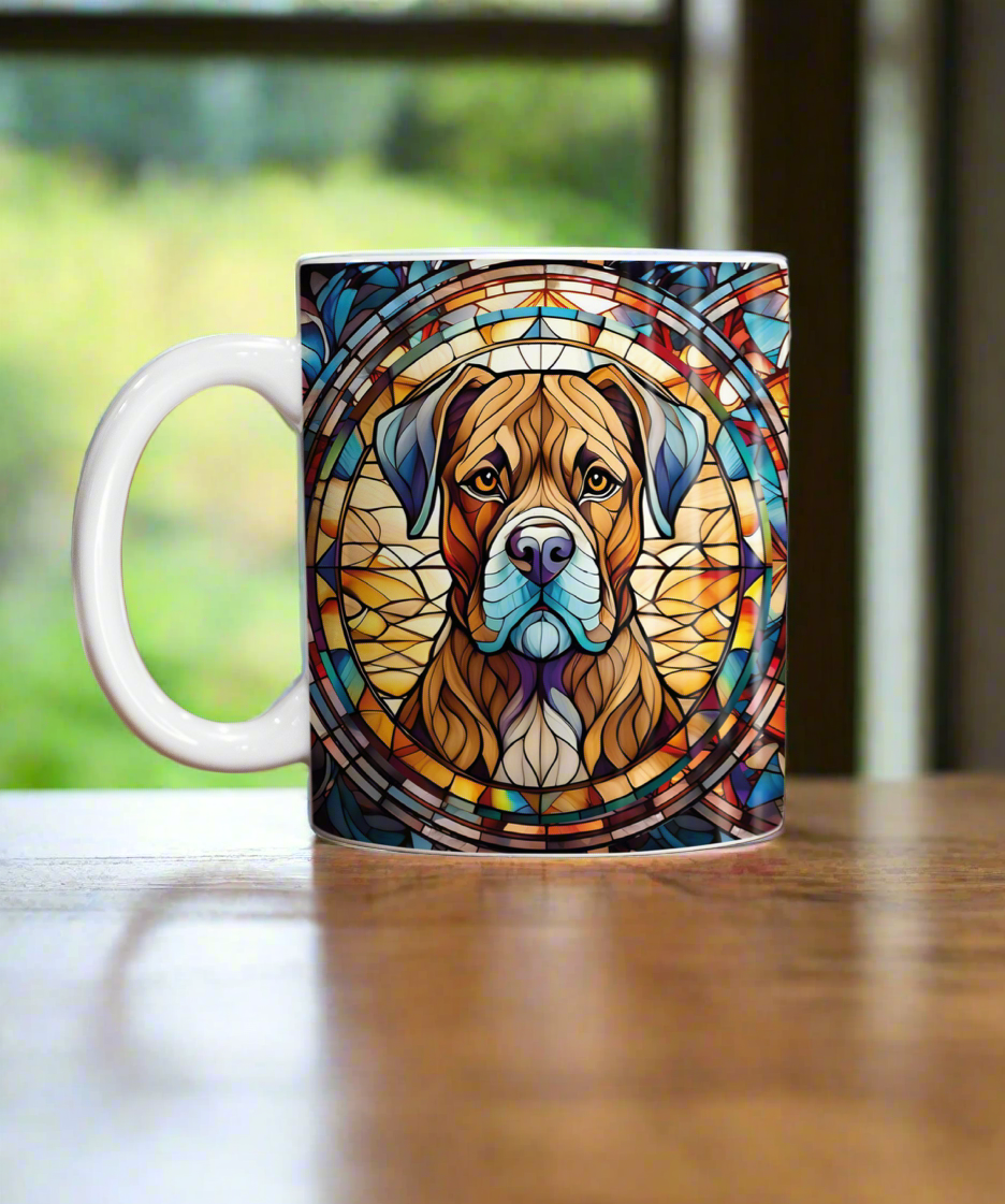 Boxer Brindle Suncatcher Artwork Ceramic Mug