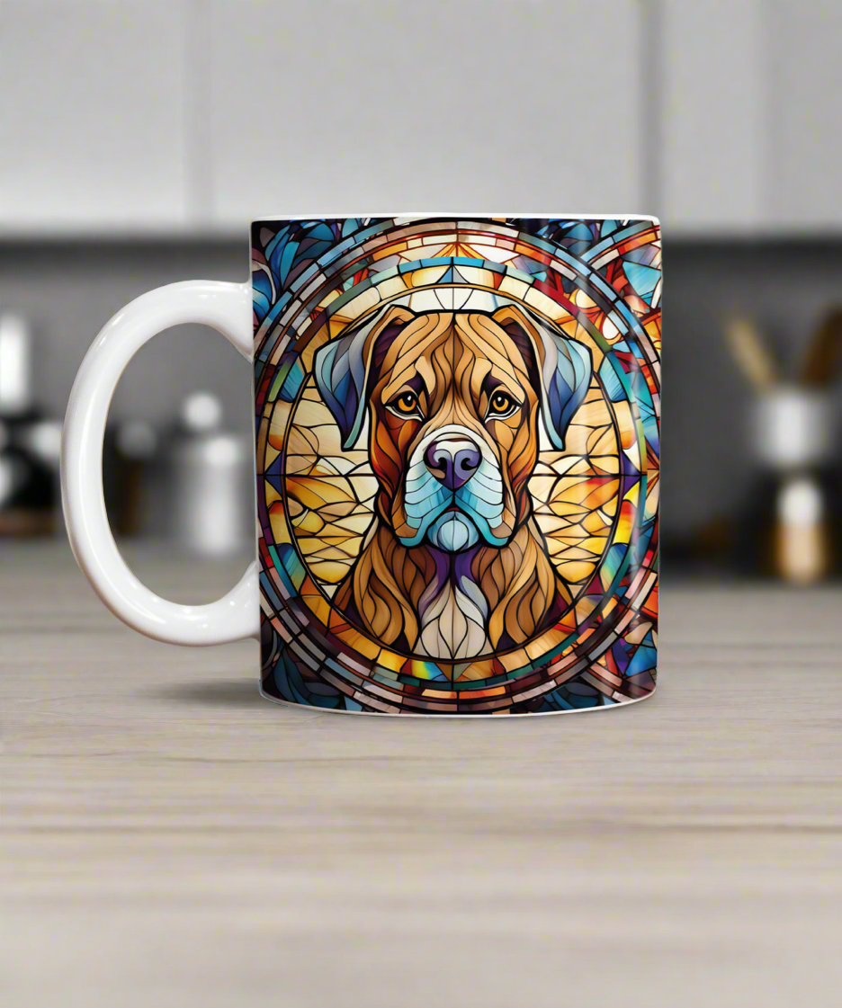 Boxer Brindle Suncatcher Artwork Ceramic Mug