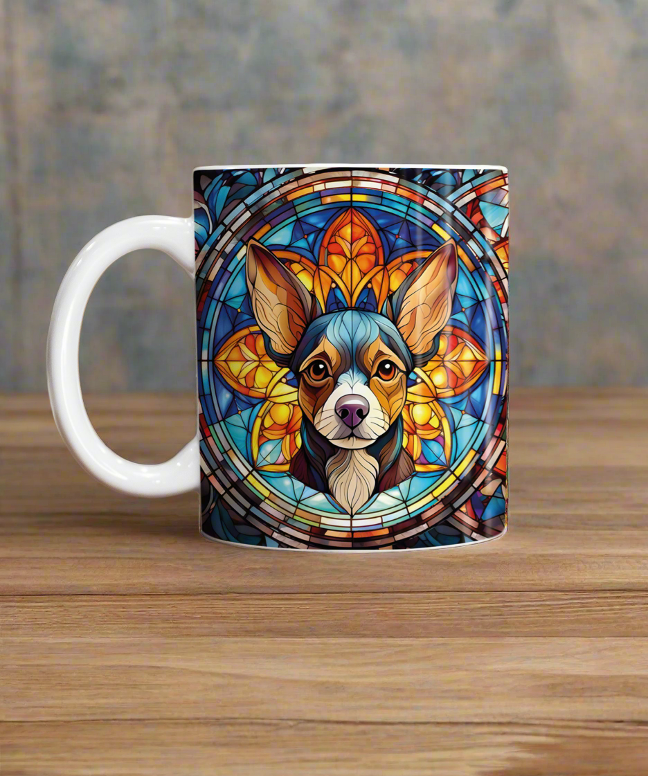 Chihuahua Black Suncatcher Artwork Ceramic Mug