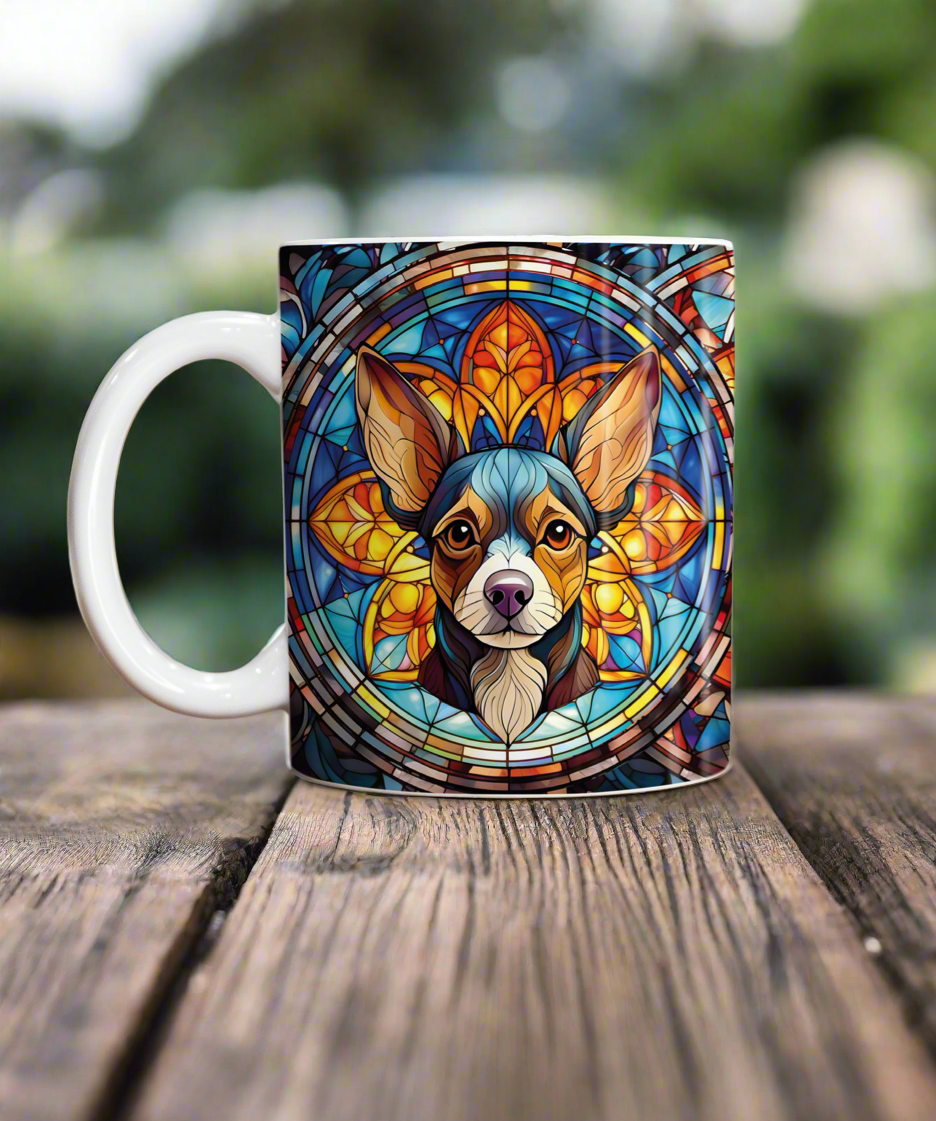 Chihuahua Black Suncatcher Artwork Ceramic Mug