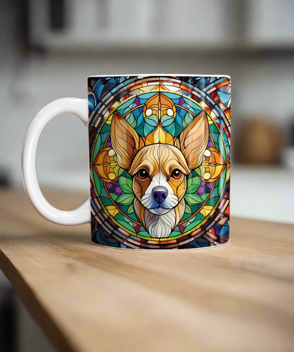 Chihuahua Fawn Suncatcher Artwork Ceramic Mug