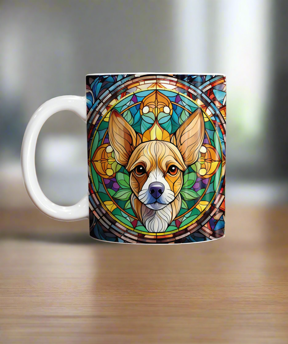 Chihuahua Fawn Suncatcher Artwork Ceramic Mug