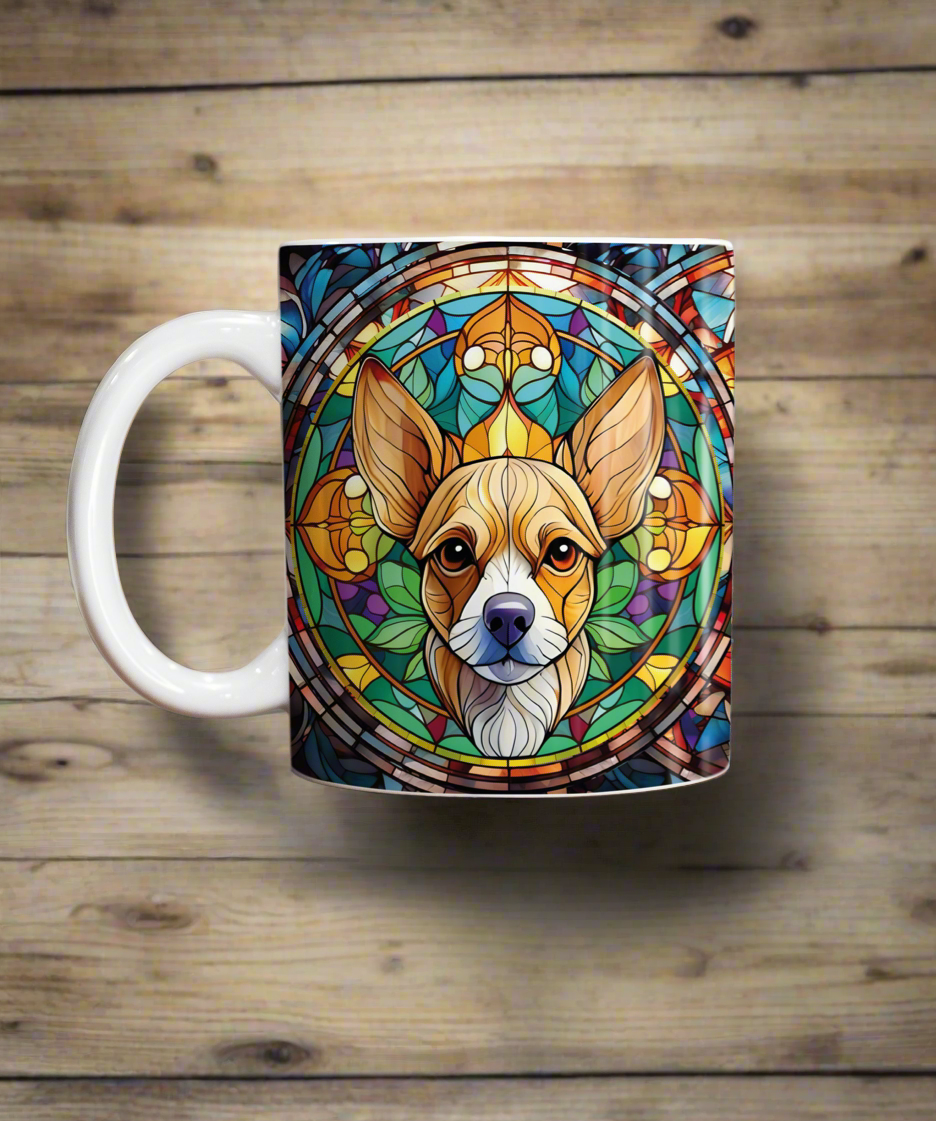 Chihuahua Fawn Suncatcher Artwork Ceramic Mug