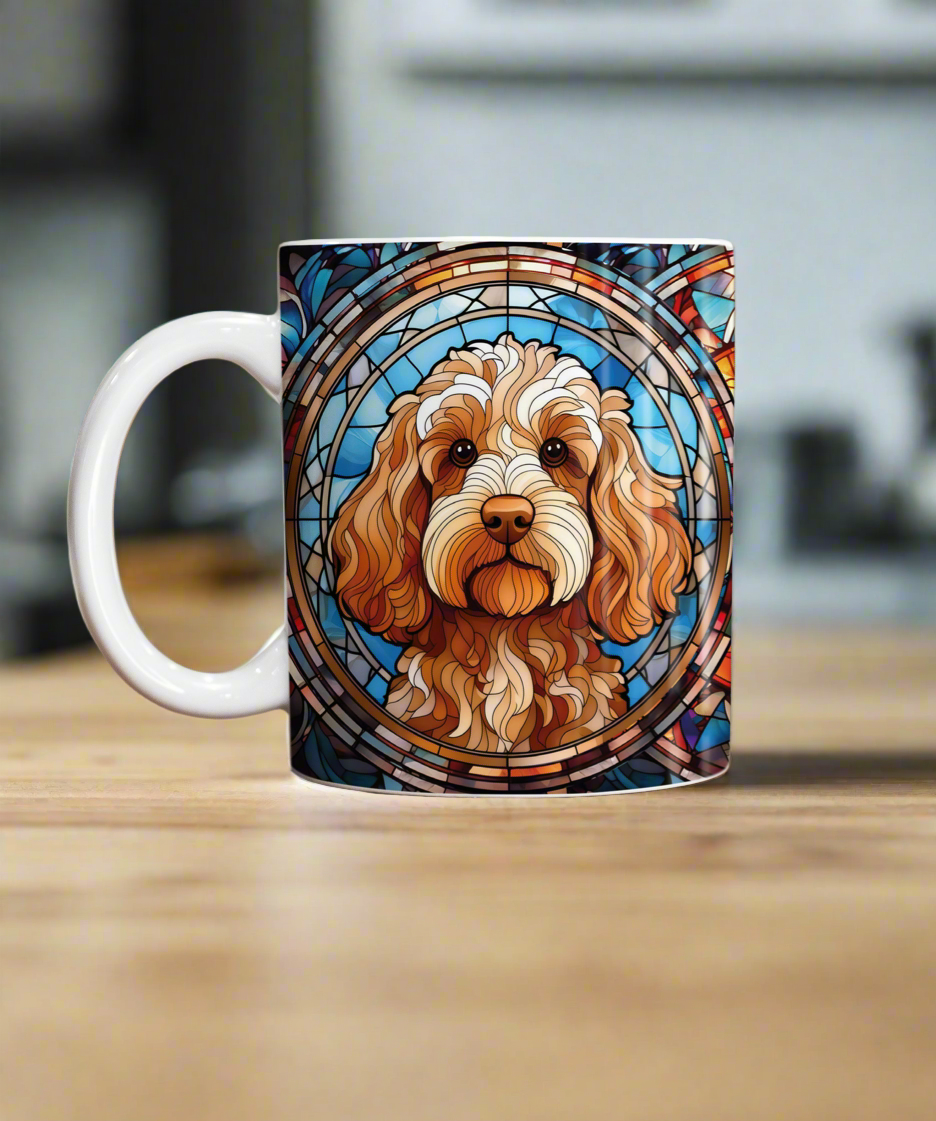 Cockapoo Golden Suncatcher Artwork Ceramic Mug