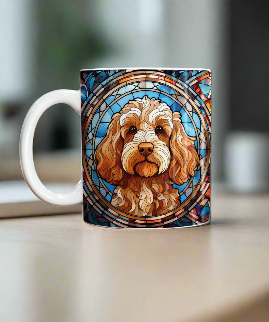 Cockapoo Golden Suncatcher Artwork Ceramic Mug