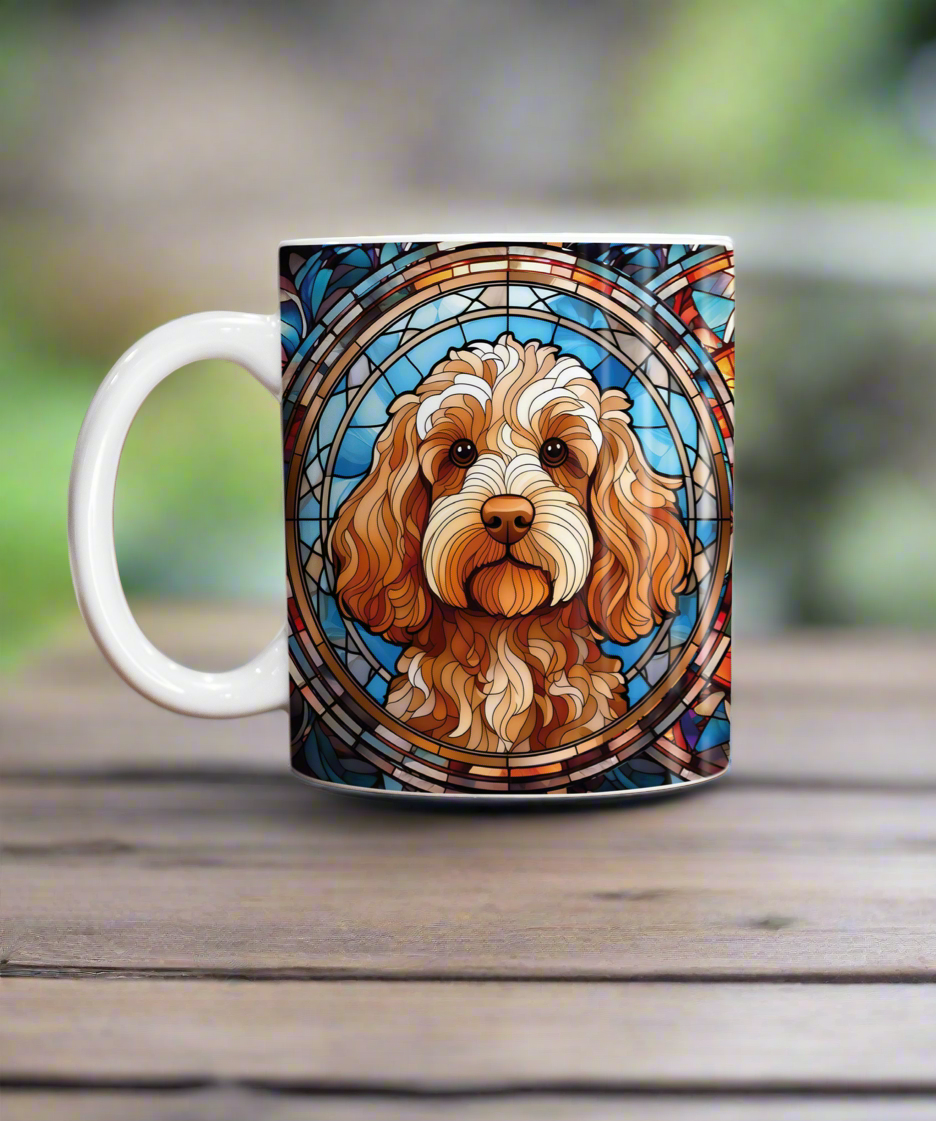 Cockapoo Golden Suncatcher Artwork Ceramic Mug