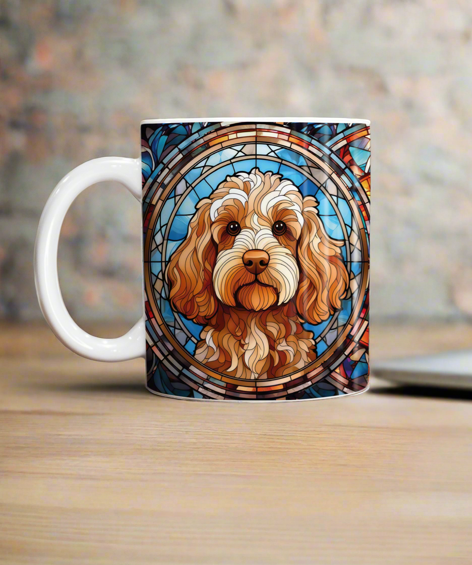 Cockapoo Golden Suncatcher Artwork Ceramic Mug