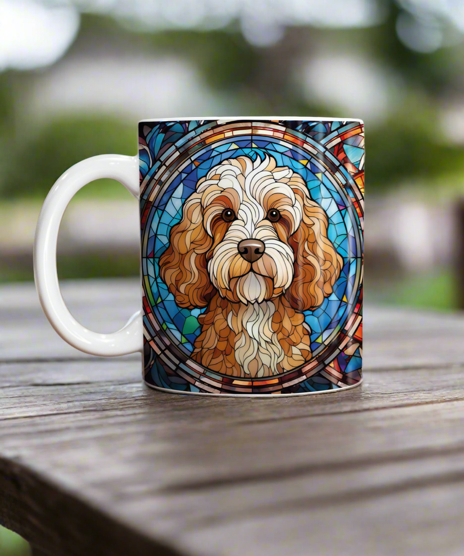 Cockapoo Suncatcher Artwork Ceramic Mug