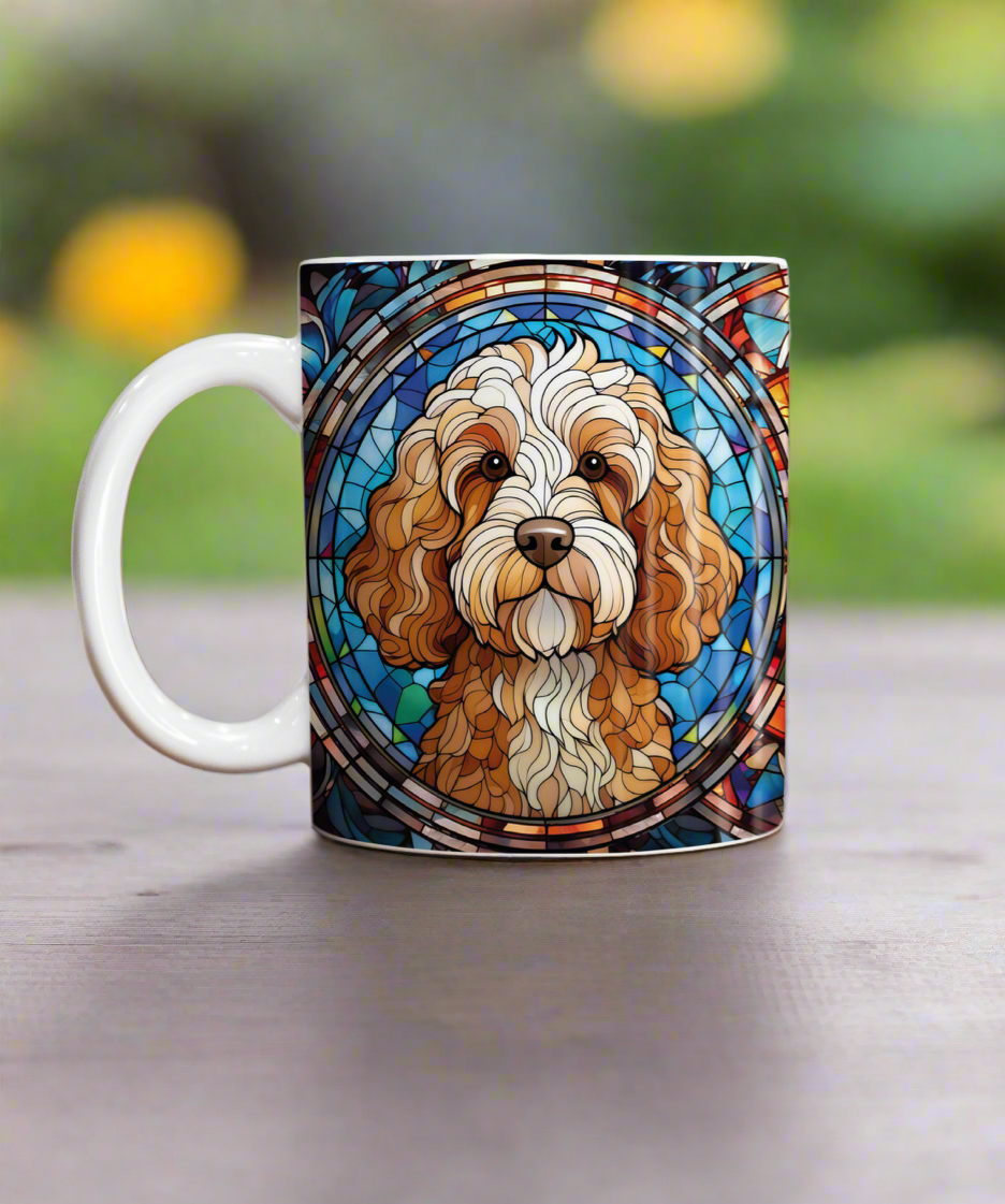 Cockapoo Suncatcher Artwork Ceramic Mug