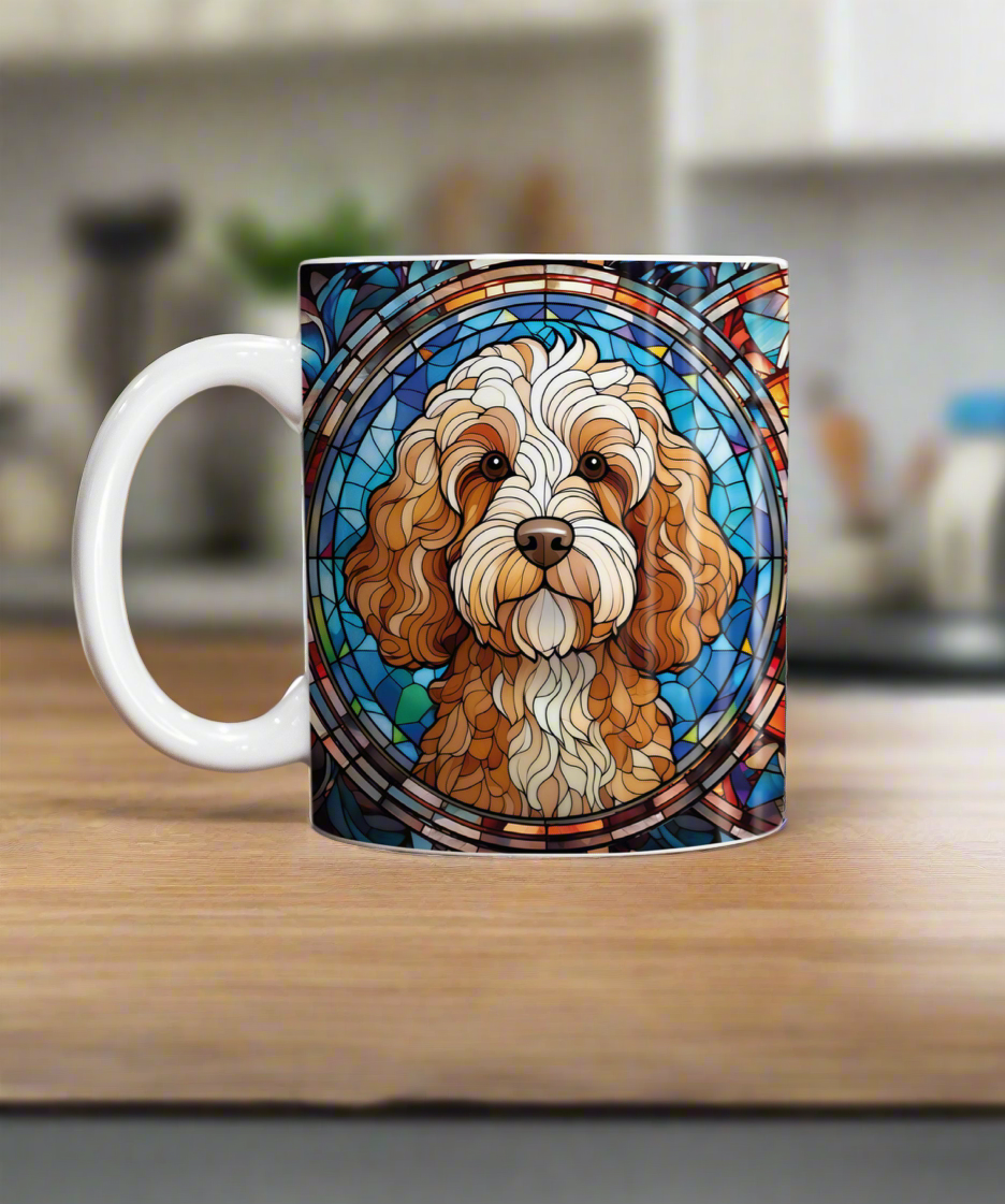 Cockapoo Suncatcher Artwork Ceramic Mug