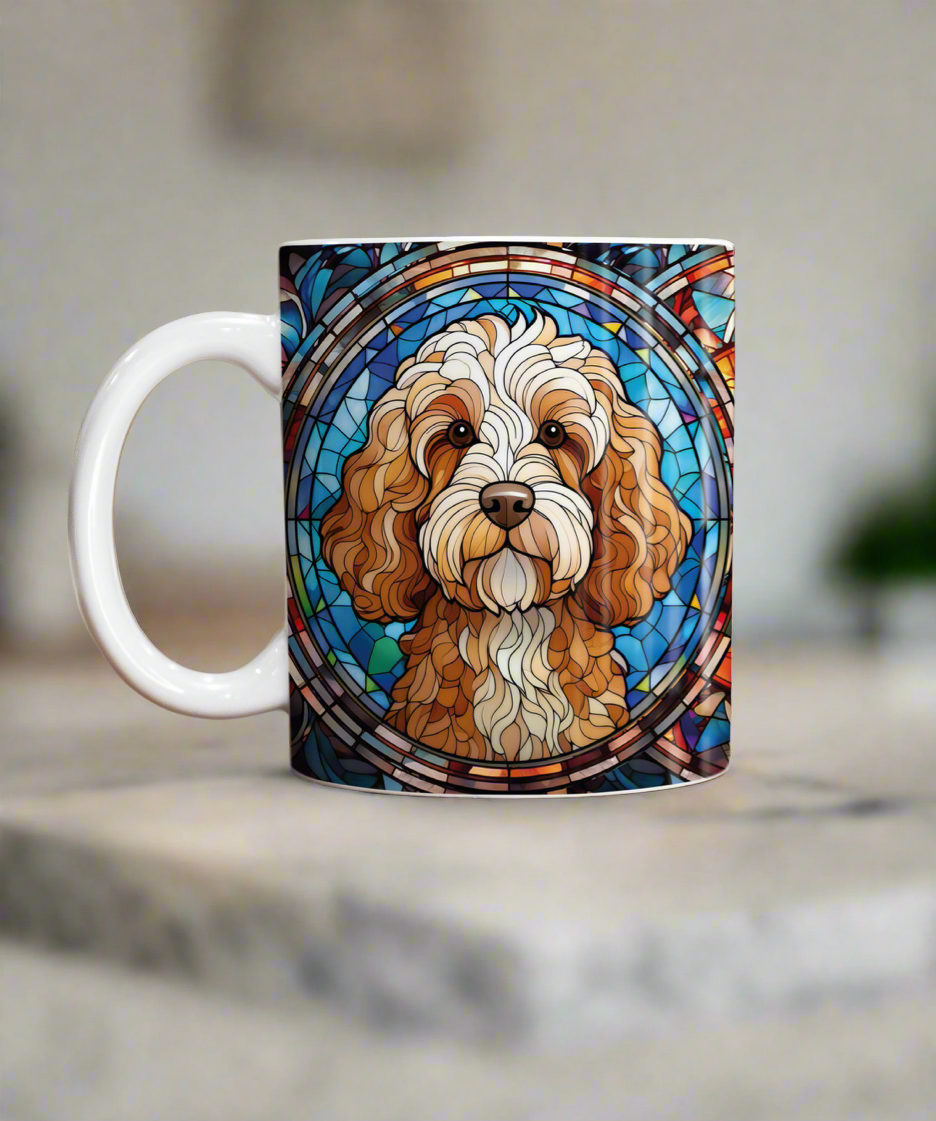 Cockapoo Suncatcher Artwork Ceramic Mug