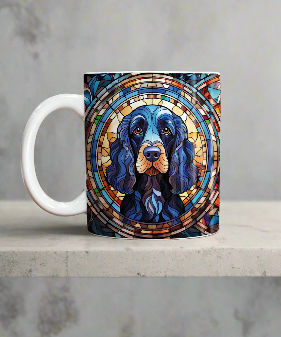 Cocker (Working) Black Suncatcher Artwork Ceramic Mug