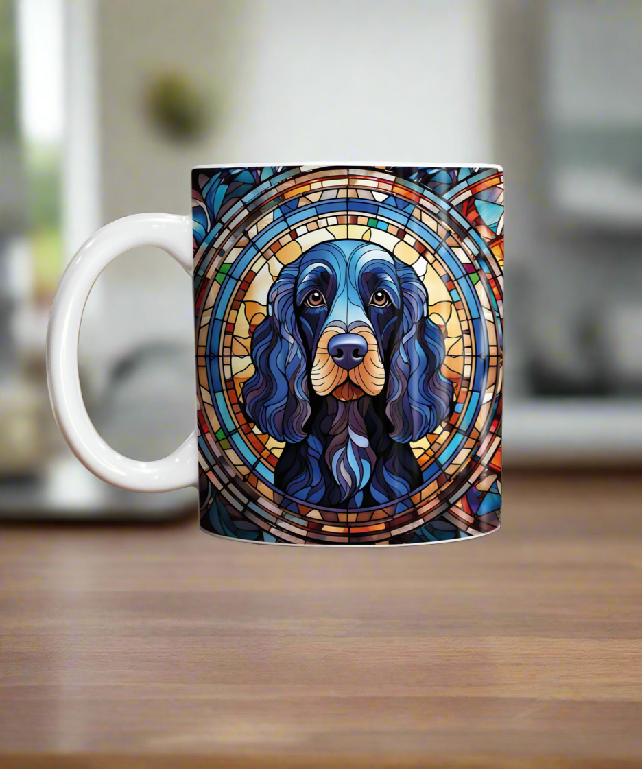 Cocker (Working) Black Suncatcher Artwork Ceramic Mug