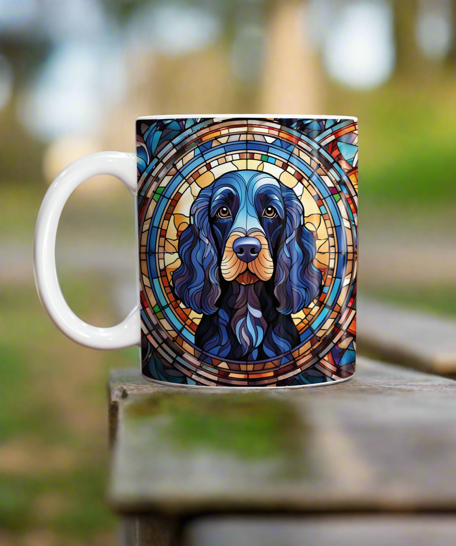 Cocker (Working) Black Suncatcher Artwork Ceramic Mug