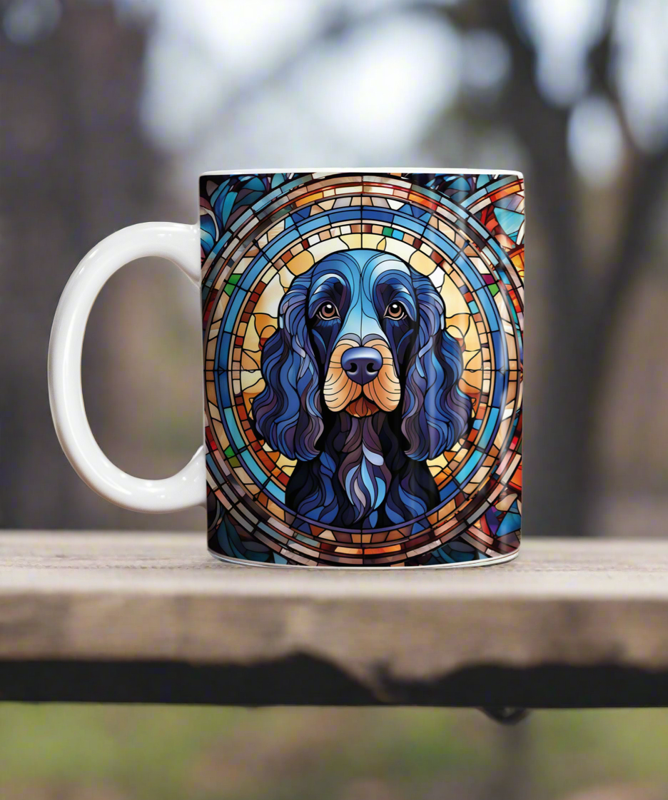 Cocker (Working) Black Suncatcher Artwork Ceramic Mug